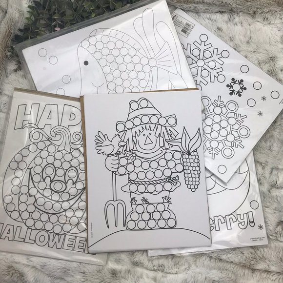 Dot Markers Activity Sheets 5 Packs Fall Halloween Autumn Winter Christmas Holid - Picture 1 of 6